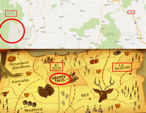 map gravity falls|gravity falls real location.